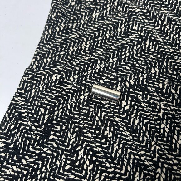 Ann Taylor Sheath Dress Petite M PM Black Tan Geometric Sleeveless Pullover - Picture 4 of 9